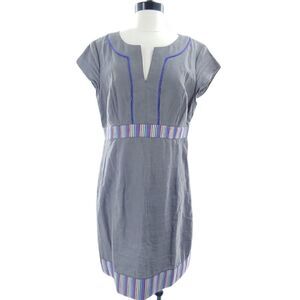 Boden stunning linen dress in grays/purples sz 12